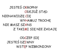 Czytaj między wierszami...