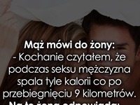 Mąż mówi do żony- haha pocisk ;D