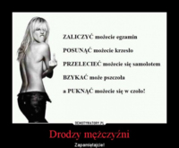 Drodzy mężczyźni -  zapamiętajcie