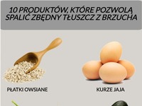 10 produktów, które pomogą spalić ci tłuszcz z brzucha!