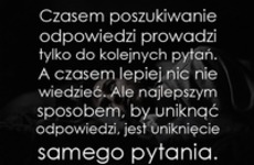 Czasem poszukiwanie odpowiedzi