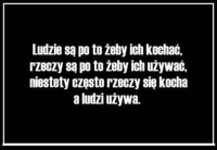 Różnica między ludźmi a rzeczami...