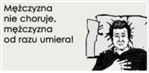 Mężczyzna nie choruje.