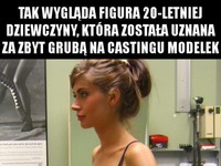 Tak wygląda figura 20-letniej dziewczyny, uznanej za zbyt grubą na castingu modelek
