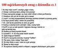 Zobacz 100 najciekawszych uwag do dziennika, haha można popłakać się ze śmiechu! :D