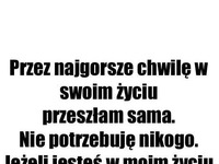 Nie potrzebuję nikogo