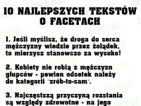 Najlepsze TEKSTY o FACETACH! Zobacz TOP 10