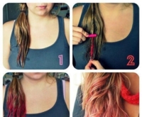 ZOBACZ jak zrobić kolorowe końcówki włosów w 5 minut, HIT tego lata! :)))