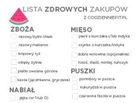 Lista zdrowych zakupów do wydrukowania i zabrania ze sobą! ;)