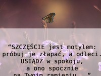 Szczęście jest motylem! ♥