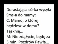 Córka wysłała smsa