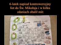 6-latek napisał kontrowersyjny list do Św. Mikołaja i w kilku zdaniach obalił mit ;D