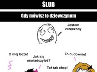 Ślub - gdy mówisz to dziewczynom, a facetom, haha dobre!