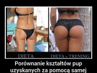 Zobacz jak wyglądają DAMSKIE POŚLADKI uzyskane dzięki DIECIE vs treningom i diecie!