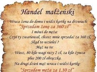 Handel małżeński ;D poprawiłam sobie dziś tym humor ;D