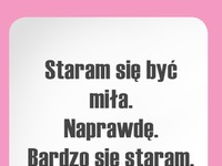 Staram się...