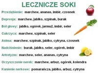 Przepisy na lecznicze soki - na ból głowy, depresję, zmęczenie...