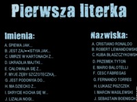 Pierwsza itera i nazwiska - zobacz co oznacza na wesoło!