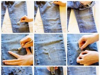 Jak przerobić jeansowe spodnie na modne wytarcia