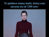 To spódnica znanej marki, której cena zaczyna się od 1200 euro. MASAKRA!