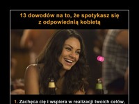 13 powodów na to, że spotykasz się z odpowiednią kobietą