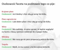 Zobacz osobowość faceta na podstawie tego, jaki alkohol pije, nie daj się zaskoczyć! :)