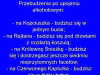 Przebudzenia po upojeniu alkoholowym (nawiązanie do bajek) ;)