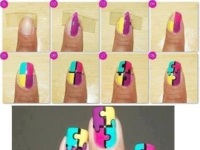 Jak zrobić puzzle na paznokciach? :)
