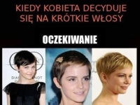 Nie każdy powinien ścinać włosy na krótko ;)