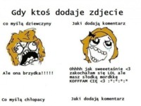 Gdy ktoś dodaje zdjęcie- co myślą faceci vs kobiety