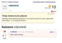 Jego dziewczyna ciągle płacze, co może być powodem może ten koleś ma rację!