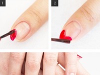 Serduszkowy manicure- słodki