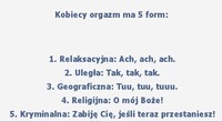 Kobiecy orgazm ma 5 form, zobacz jakie! :D