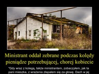 Ministrant oddał zebrane podczas kolędy pieniądze potrzebującej, chorej kobiecie...