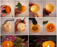 Woskowa mandarynka! Wykorzystaj skórki owoców i zrób świeczkę ;)