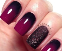 Ombre w odcieniu bordo- super manicure