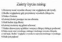 Zalety bycia niską :)