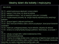 Tak wygląda IDEALNY DZIEŃ według kobiety i mężczyzny :)