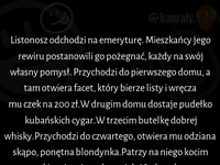 Chyba nie o to mu chodziło, ale ważne, że listonosz zadowolony ;P