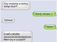 Chciała wziąć ślub przez SMS'a... Zbacz co jej napisał, haha! :D