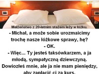 Małżeństwo z 20-letnim stażem leży w łóżku... Chyba jej nie zrozumiał ;D