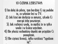 10 oznak lenistwa! Dla mnie szósta jest najlepsza HAHA! ;D