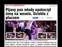 Pijany pan młody UPOKORZYŁ żonę na weselu. UCIEKŁA z płaczem!