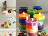 Kolorowe świeczki DIY :)