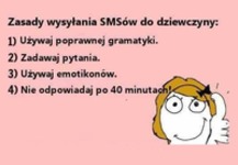 Zasady wysyłania smsów do dziewczyn