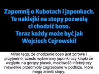 Naklejki na stopy pozwalają chodzić boso!