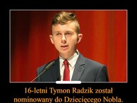 16-letni Tymon Radzik został nominowany do Dziecięcego Nobla!