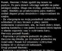 Rusek, Niemiec i Polak zgubili się na pustyni. Kto sobie poradził najlepiej? Mega kawał :D