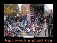 Gang motocyklistów czekał pod sklepem 5 dni, by wykupić rowery i  wspomóc organizację...