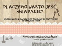 Dlaczego warto jeść śniadanie?